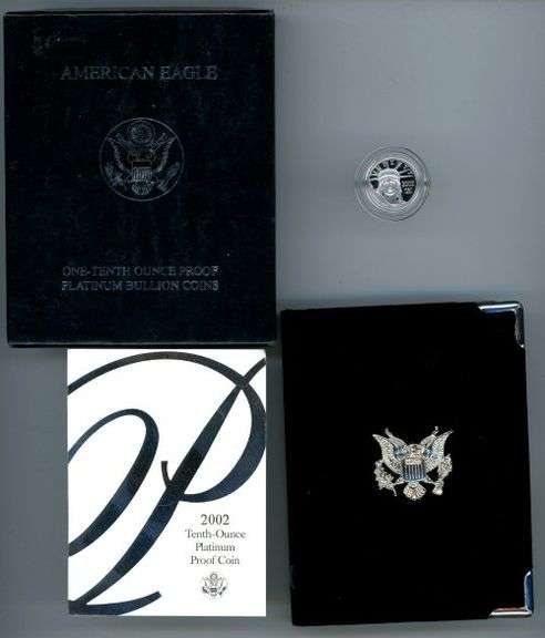 2002 1/10th Ounce Proof Platinum Eagle with Box/CoA