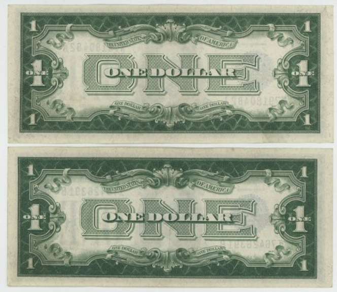 Crisp Uncirculated 1928-A & 1928-B $1 Silver Certificates