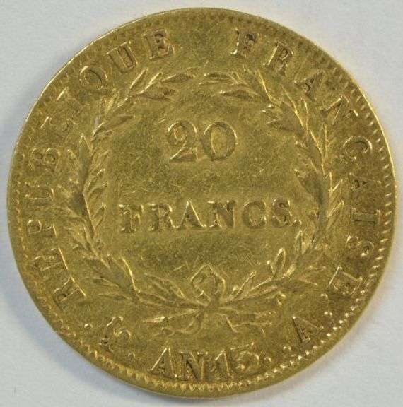 Very Scarce Napoleon AV13 France 20 Francs Gold Piece from 1805