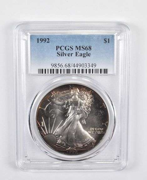 MS68 1992 American Silver Eagle - PCGS Beautiful Tone!