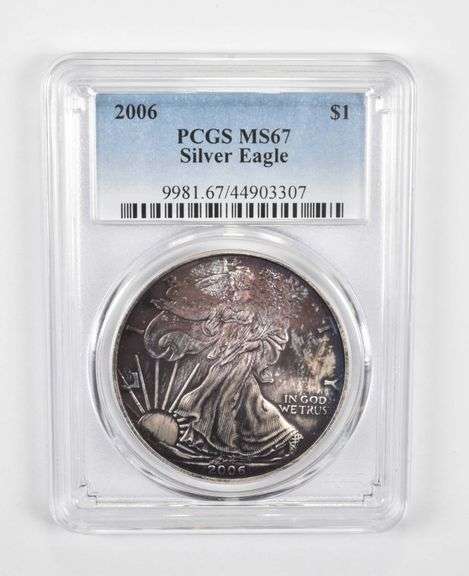 MS67 2006 American Silver Eagle - PCGS Insane Tone!