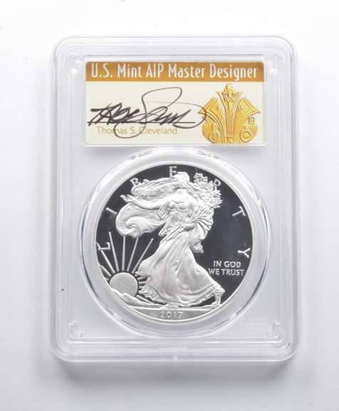 PR70 DCAM 2017-W American Silver Eagle FDOI Signed Cleveland PCGS