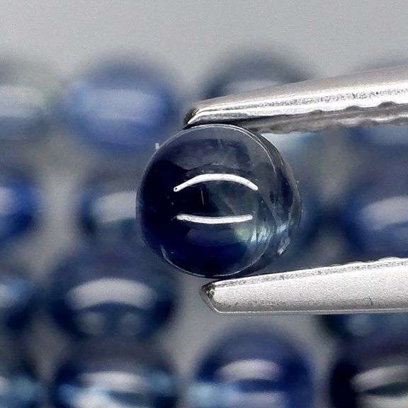 Glistening 6.19ct heated only Sapphire cabochon set