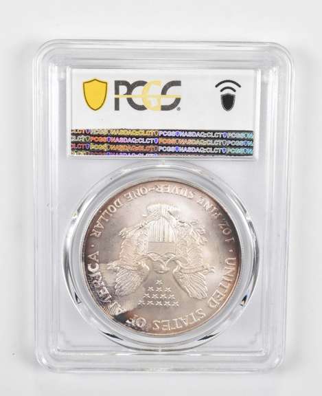 MS67 2005 American Silver Eagle - PCGS Insane Tone!