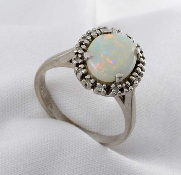 classic Opal & Diamond Ring