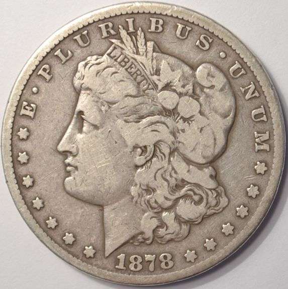 1878-CC Morgan Silver Dollar, Circulated.