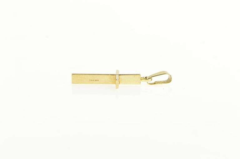 14K Yellow Gold Classic Vintage Cross Christian Faith Charm/Pendant