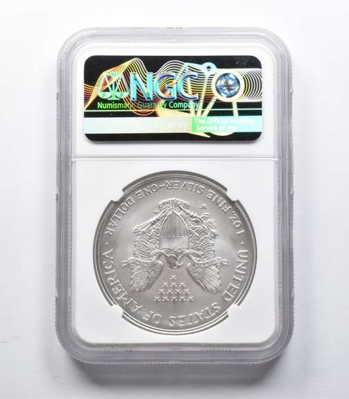 MS70 2008-W American Burnished Silver Eagle REV Of 2007 NGC