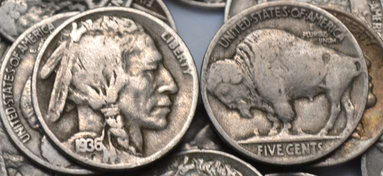 80 Unsearched Full Date Buffalo Nickels.