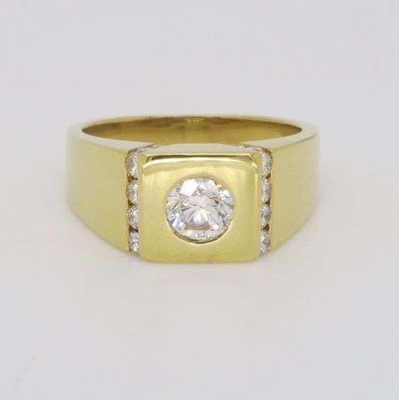 Bezel Set Men's Diamond Ring