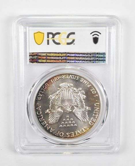 MS67 1989 American Silver Eagle - PCGS Insane Tone!