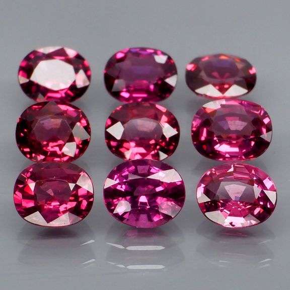 Ravishing 7.14ct violet pink Rhodolite Garnet set