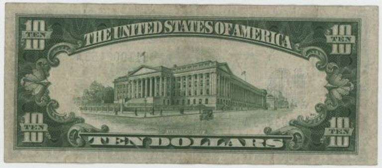 Popular Series of 1934-A North Africa $10 Silver Certificate note