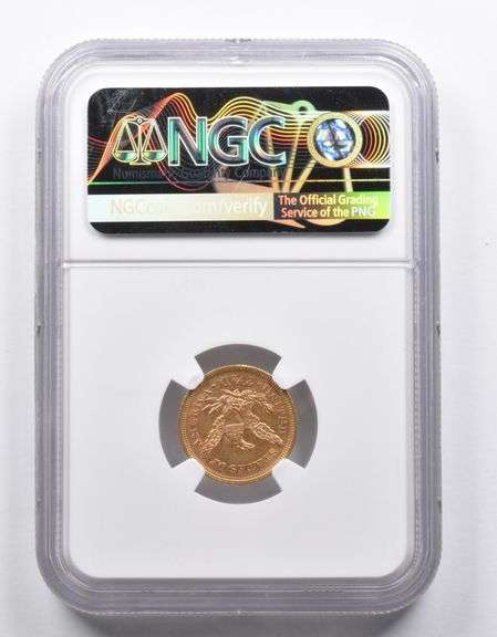 AU53 1853 $2.50 Liberty Head Gold Quarter Eagle NGC