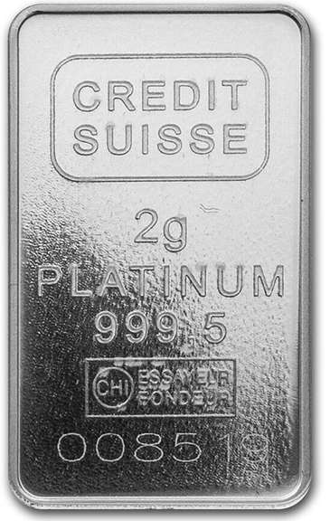 2 Gram Platinum Bar