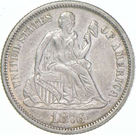 1876 Seated Liberty Dime