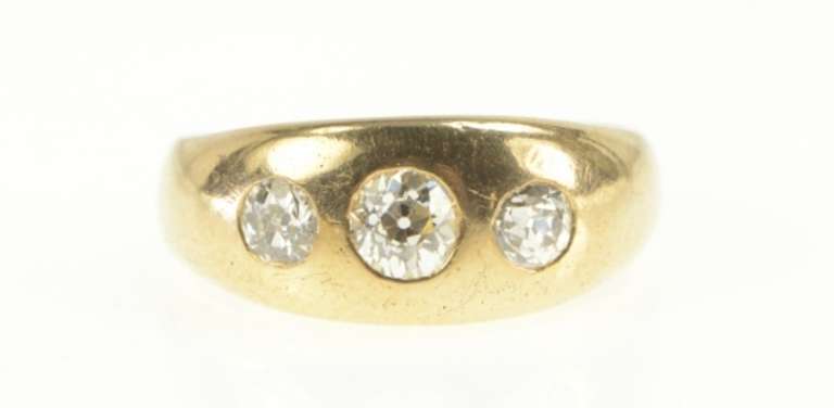 14K Yellow Gold 0.65 Old European Cut Diamond Engagement Ring