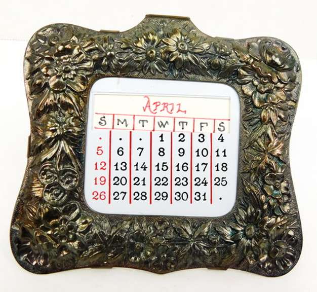 Antique S. Kirk & Son Sterling Repousse Perpetual Calendar