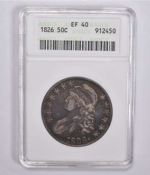 EF40 1826 Capped Bust Half Dollar ANACS
