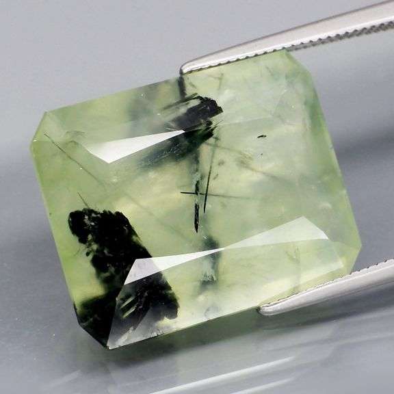 One of a kind 18.70ct Rutilated Prehnite