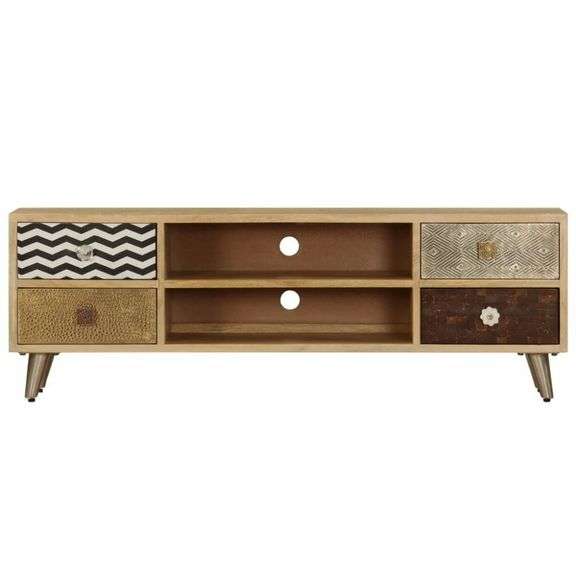 TV Cabinet 47.2x11.8x15.7in Solid Mango Wood