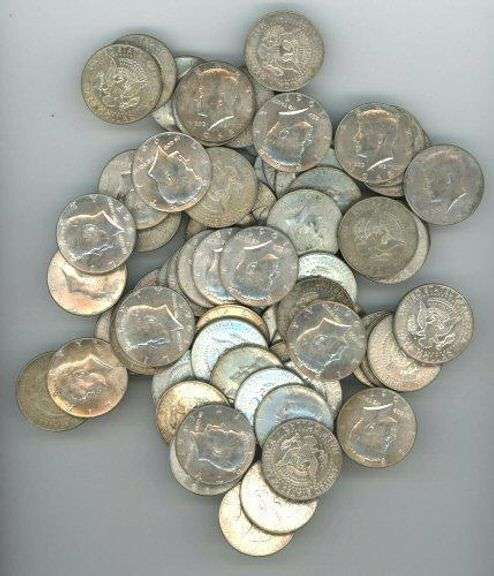 80 nice Silver Kennedy Half Dollars from: 1965-1969