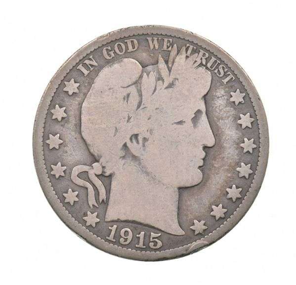 1915 Barber Half Dollar