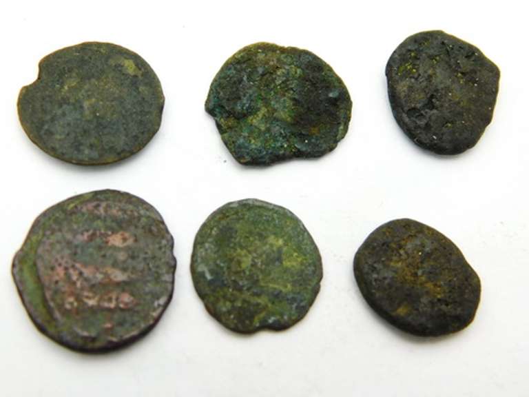 Nice Lot of 6 Roman Empire 200 Year Old Coins