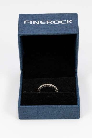 14k White Gold Eternity Diamond Wedding Band Size 4