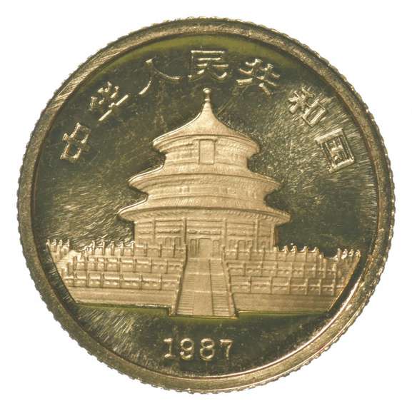1987 Y China 5 Yuan Gold Panda
