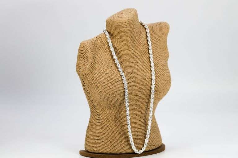 Sterling Silver Hollow Spiral Rope Chain 6mm Pure 925 Italy New Men's Wide Necklace 30"