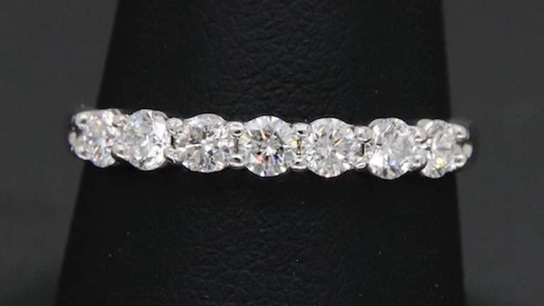 Classic Diamond Band Made in 18k White Gold