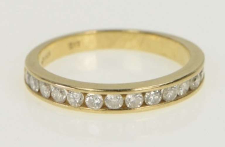 14K Yellow Gold 0.50 Ctw Classic Diamond Wedding Band Ring