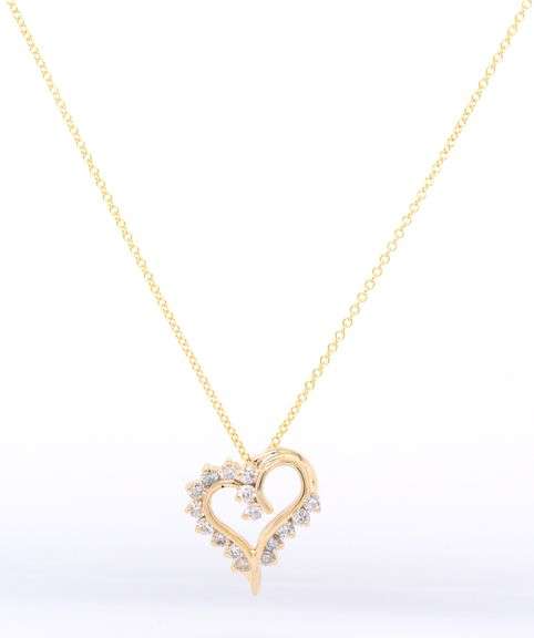 Favorite Yellow Gold Diamond Heart Pendant on Chain