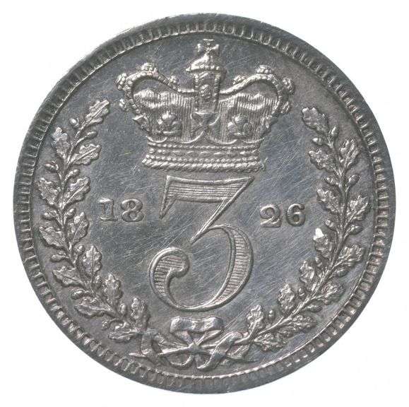 1826 Great Britain 3 Pence Maundy