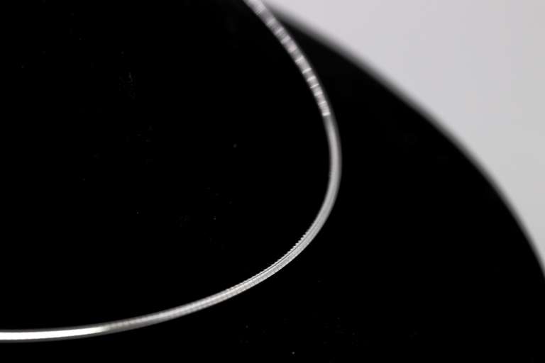 Sterling Silver Round Omega Snake Chain 1.9mm Solid 925 Italy Wire Necklace 18"