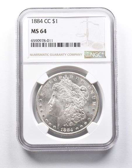 MS64 1884-CC Morgan Silver Dollar NGC