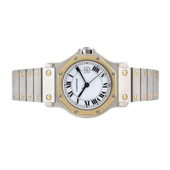 Cartier Santos Octagon Midsize 18K Yellow gold and stainless steel Automatic