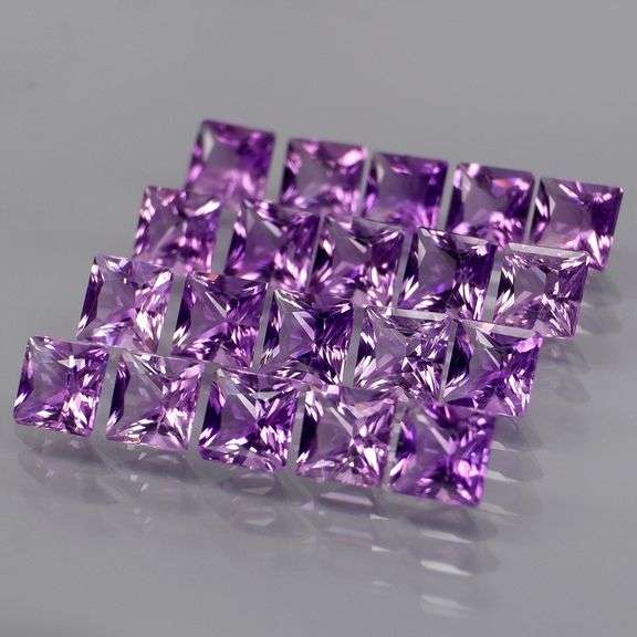 Amazing 5.51ct matched bright purple Amethyst set