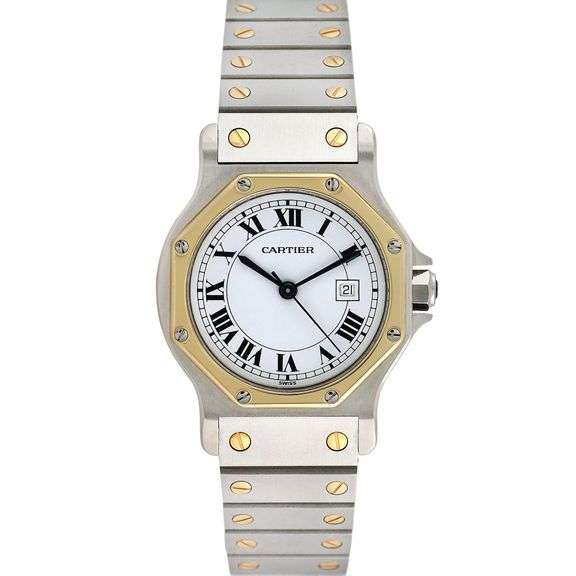 Cartier Santos Octagon Midsize 18K Yellow gold and stainless steel Automatic