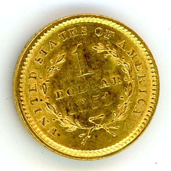 1851 Type One $1 Gold Piece