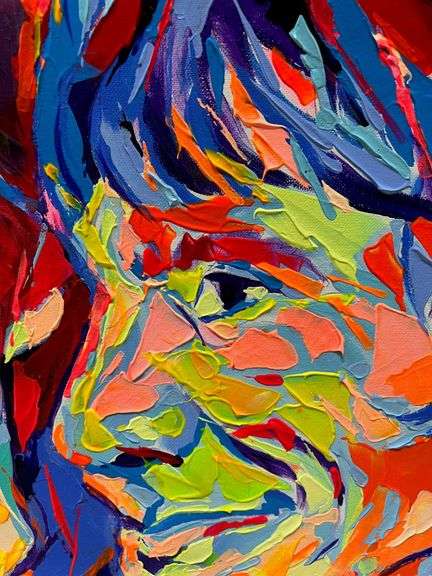 Pop Icon Painting  Federico Lopez Rolling Stones