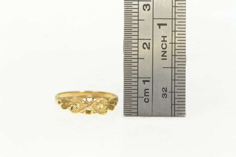 10K Yellow Gold Heart Love Symbol Child's Baby Ring