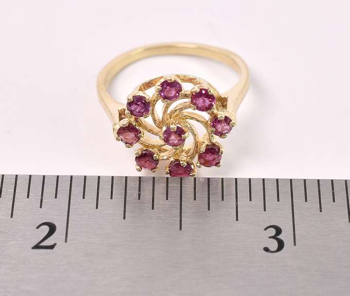 Beautiful Ruby Ring In 14K Yellow Gold
