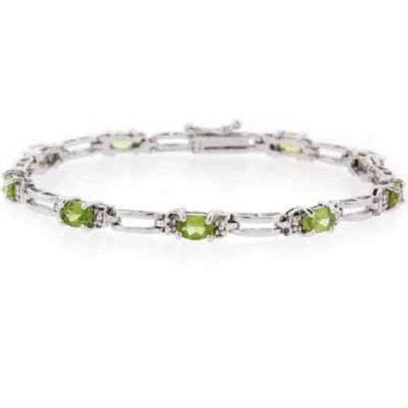 Sterling Silver Peridot Bracelet