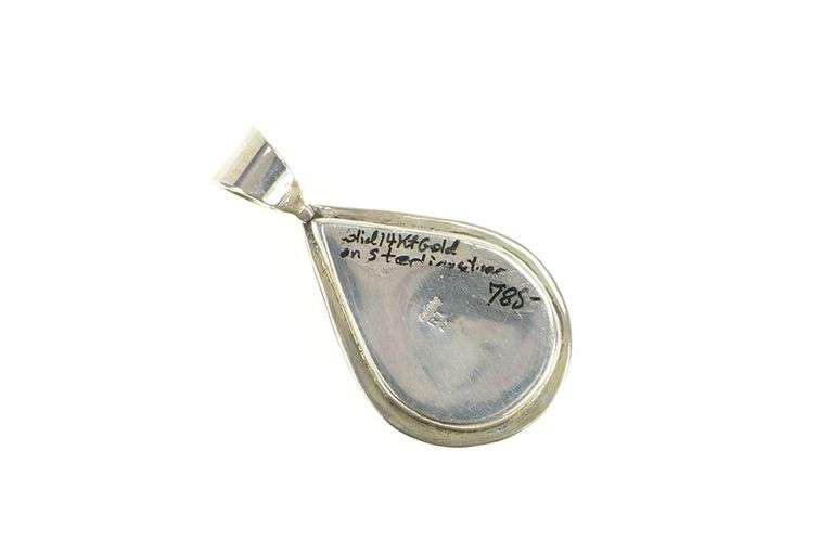 Sterling Silver 14K Gold Ray Tafoya Navajo Horse Shadow Box Pendant