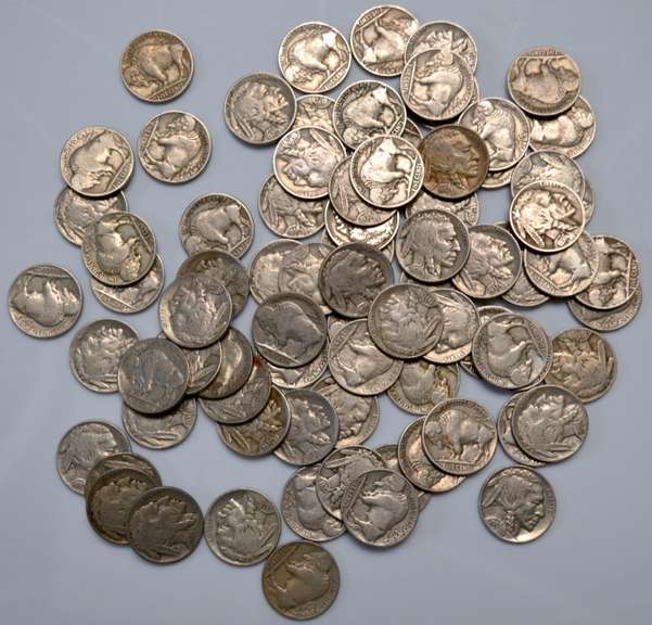 80 Unsearched Full Date Buffalo Nickels.