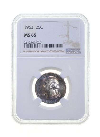 MS65 1963 Washington Quarter - Graded NGC