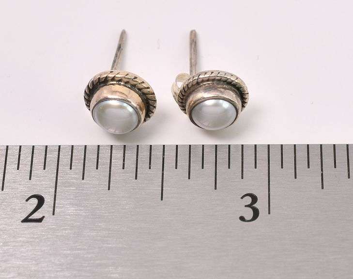 Pearl Earrings In Sterling Silver