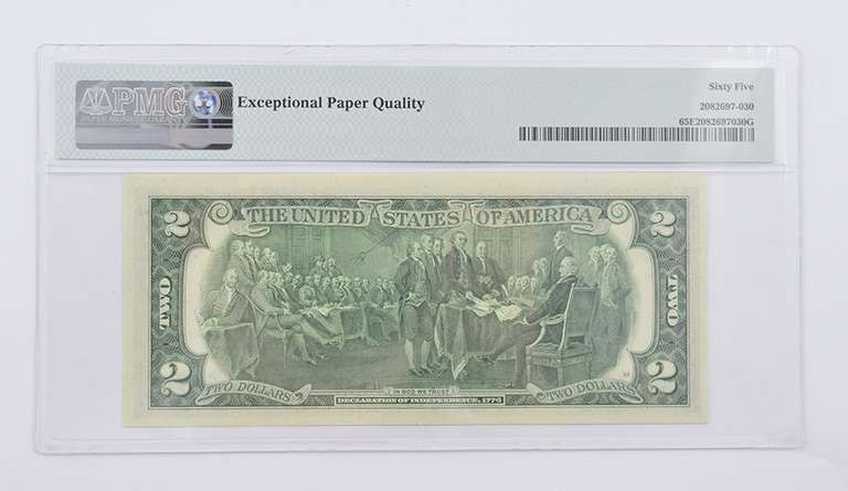 1976 $2 FRN FR# 1935-C* 1993 Coin & Currency Set PMG 65 EPQ GEM UNC